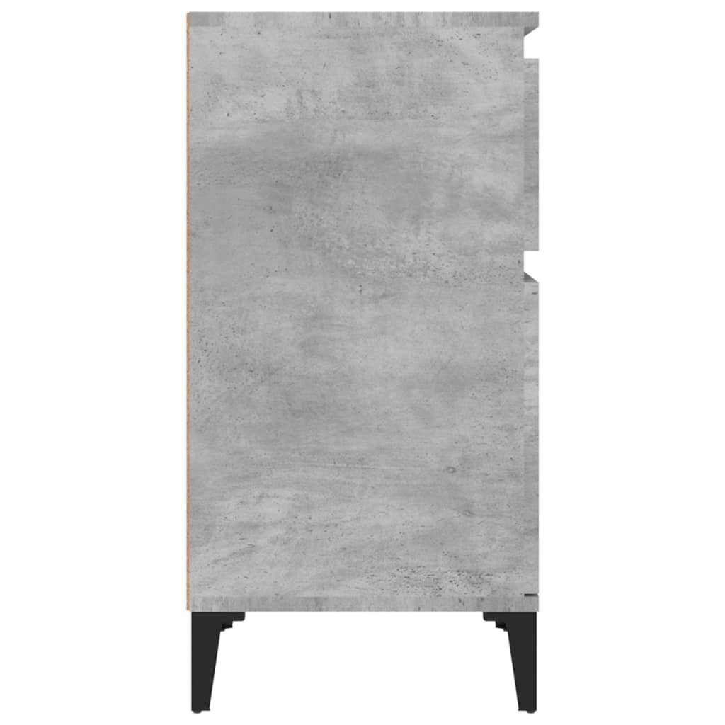 Nattbord 2 stk betonggrå 40x35x70 cm