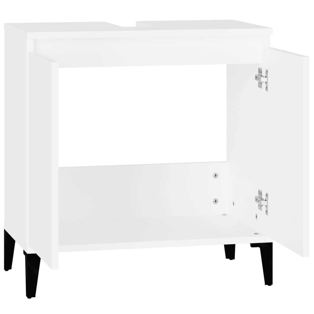 Servantskap hvit 58x33x60 cm konstruert tre