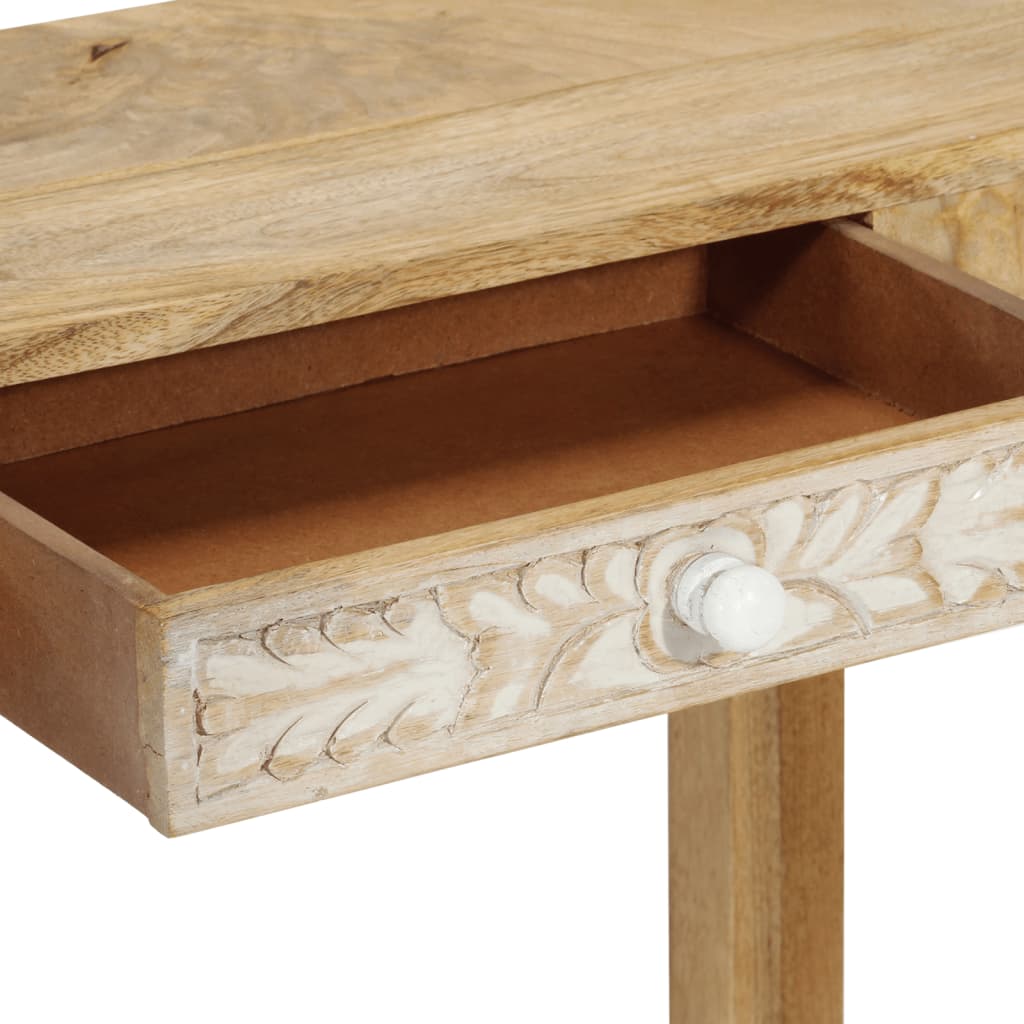 Konsollbord 110x30x75 cm bleket heltre mango