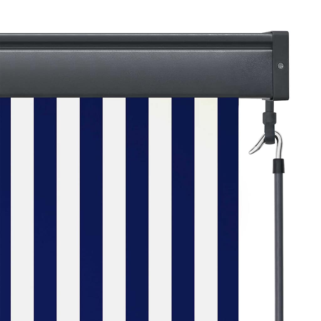 Utendørs Rullegardin Stripete Blå og hvite 180 x 250 cm stoff