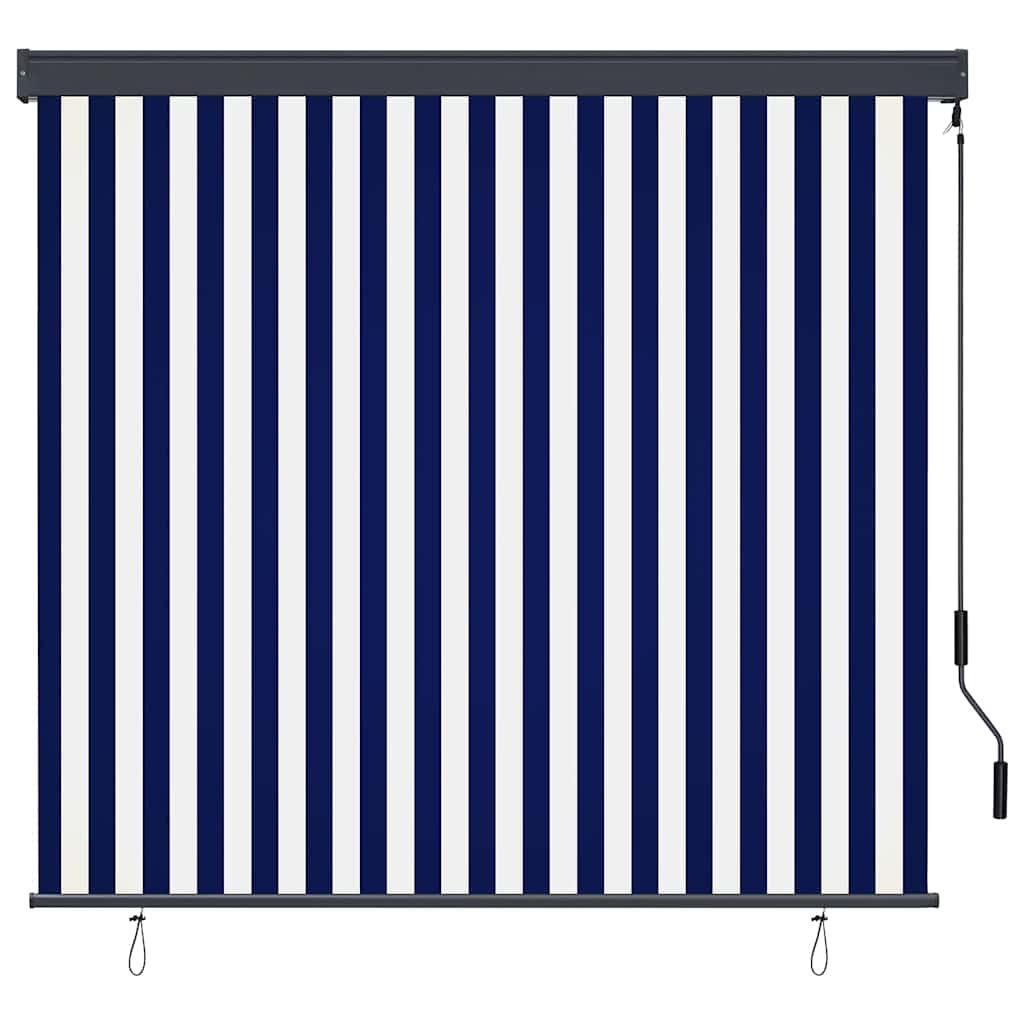 Utendørs Rullegardin Stripete Blå og hvite 180 x 250 cm stoff