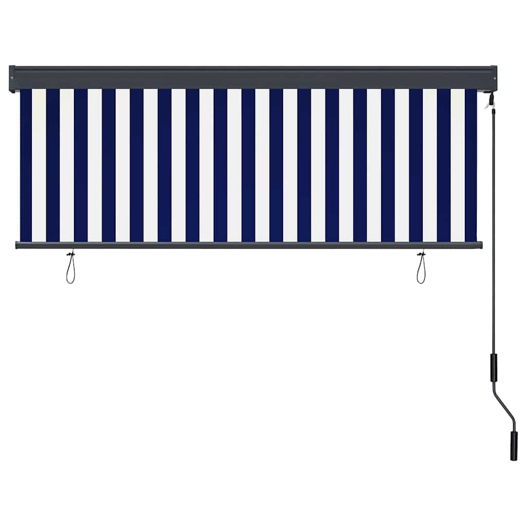Utendørs Rullegardin Stripete Blå og hvite 180 x 250 cm stoff
