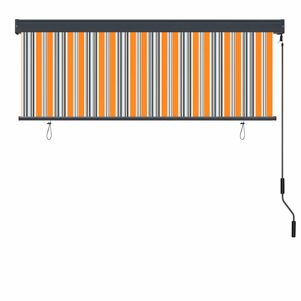 Utendørs Rullegardin Stripete Gul og blå 180 x 250 cm stoff