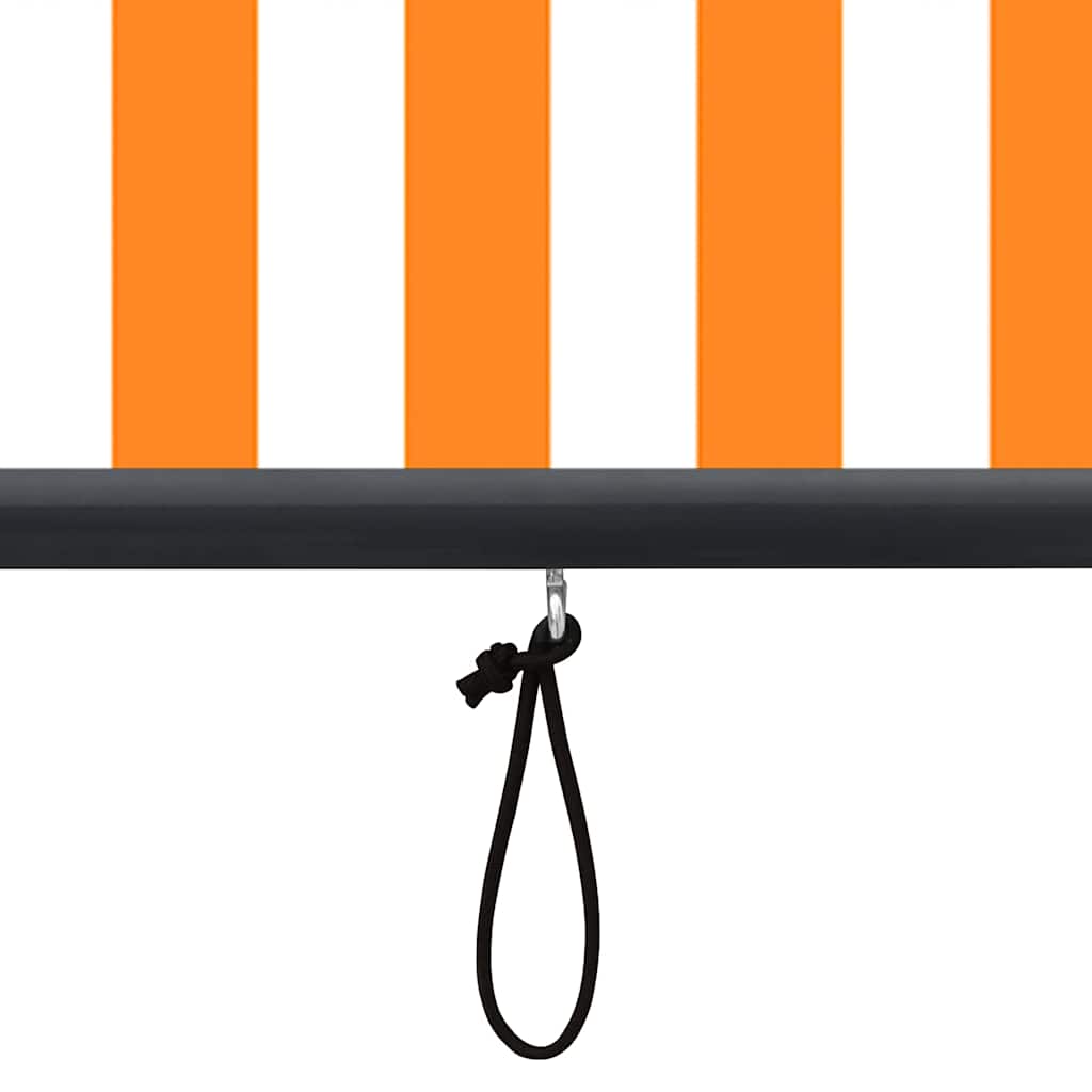 Utendørs Rullegardin oransje og hvit 180 x 250 cm stoff