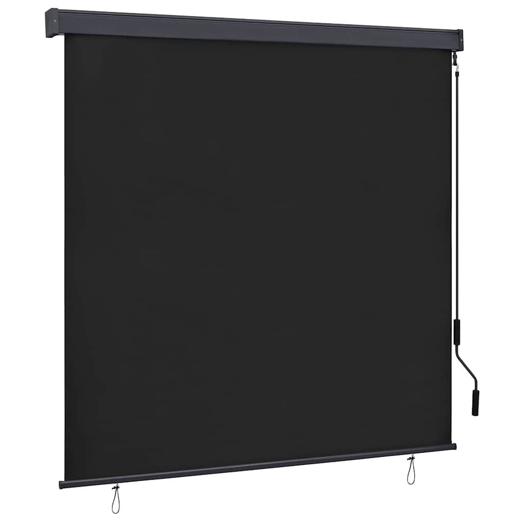 Utendørs Rullegardin Stripete Antrasitt 180 x 250 cm stoff