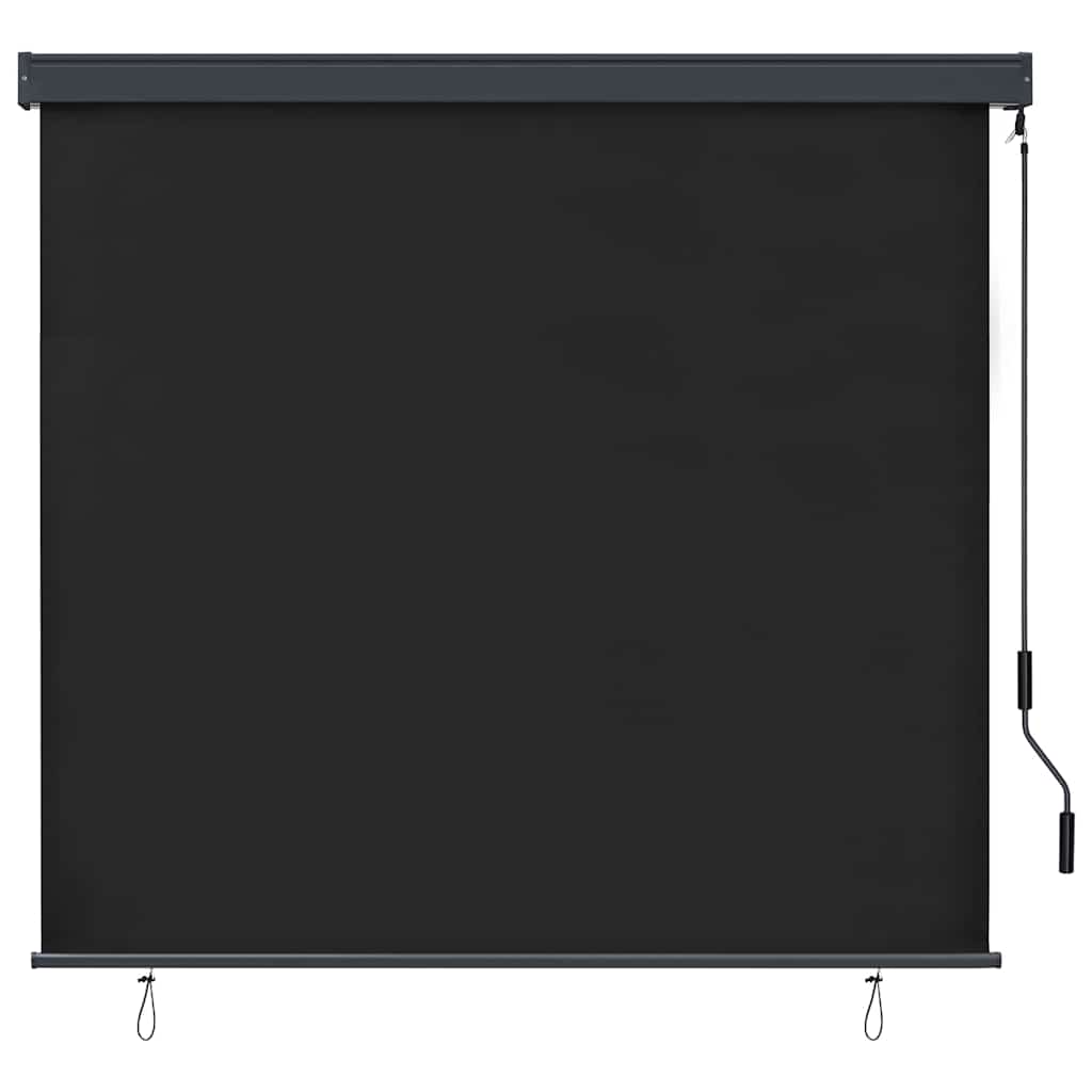 Utendørs Rullegardin Stripete Antrasitt 180 x 250 cm stoff