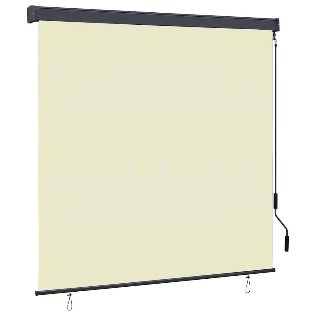 Utendørs Rullegardin Stripete Justerbar Krem 180 x 250 cm stoff
