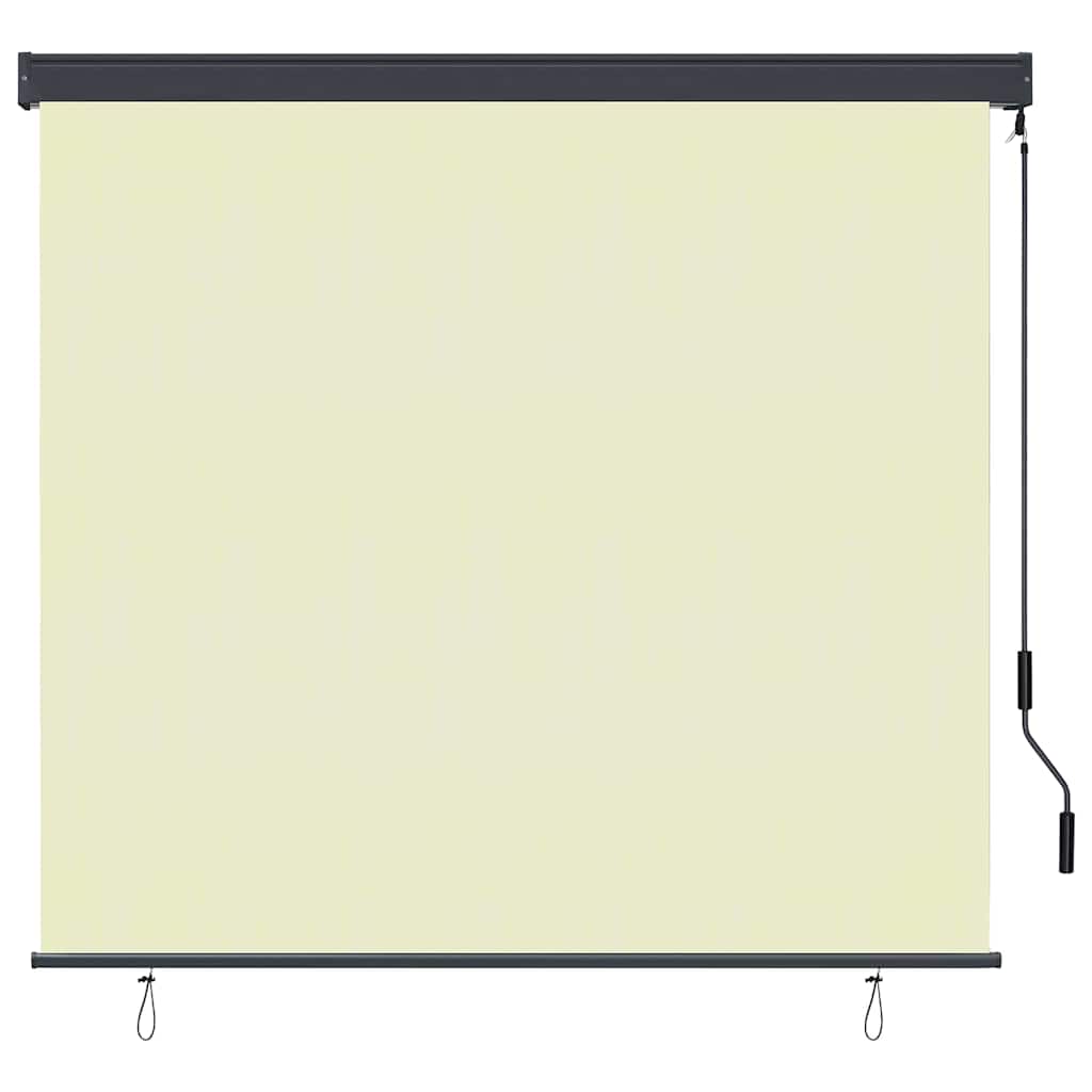 Utendørs Rullegardin Stripete Justerbar Krem 180 x 250 cm stoff