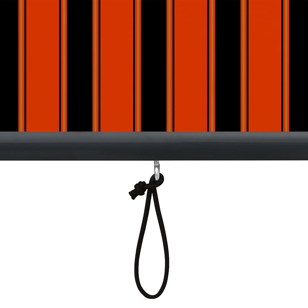 Utendørs Rullegardin oransje og hvit 180 x 250 cm stoff