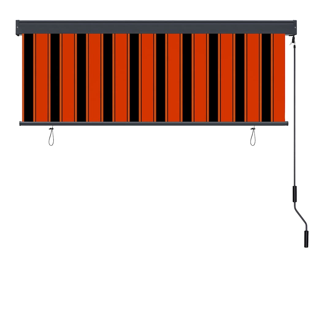 Utendørs Rullegardin oransje og hvit 180 x 250 cm stoff