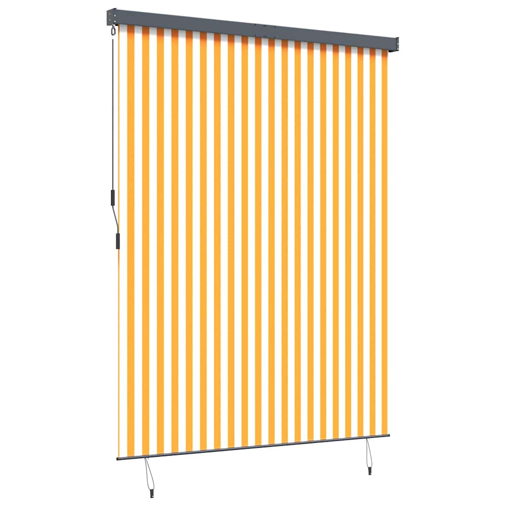 Utendørs Rullegardin Striped oransje og hvit 200 x 250 cm stoff