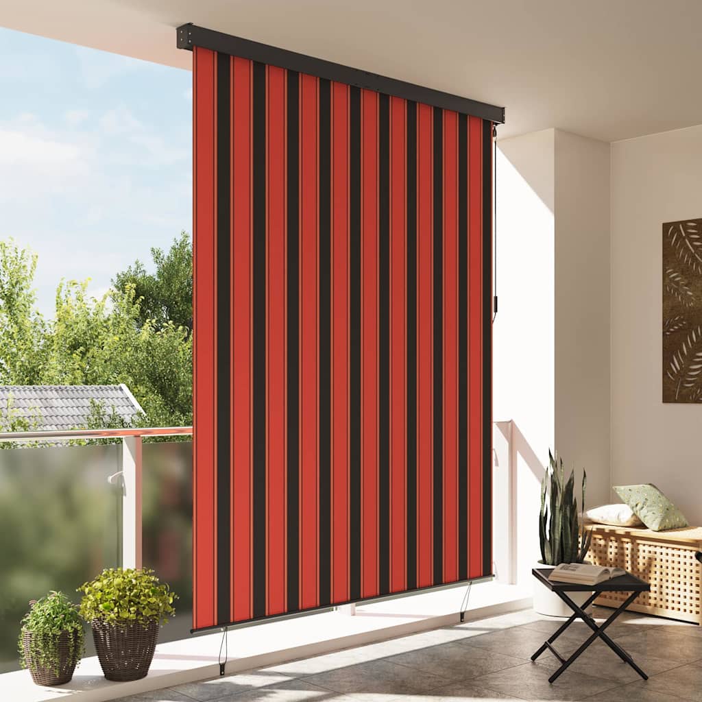Utendørs Rullegardin Striped oransje og brun 200 x 250 cm stoff