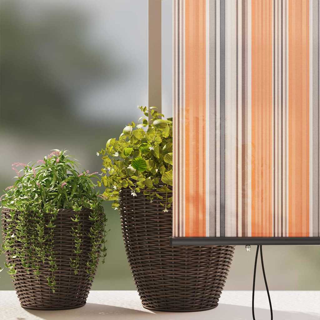 Utendørs Rullegardin Striped Gul og blå 220 x 250 cm stoff