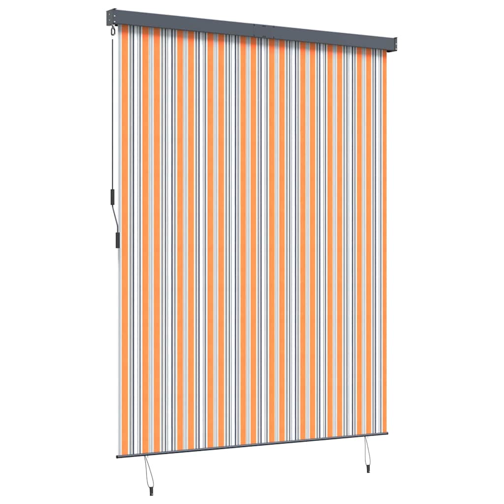 Utendørs Rullegardin Striped Gul og blå 220 x 250 cm stoff