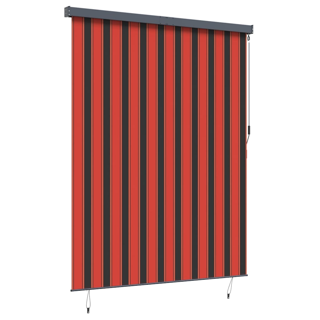Utendørs Rullegardin Striped oransje og brun 220 x 250 cm stoff