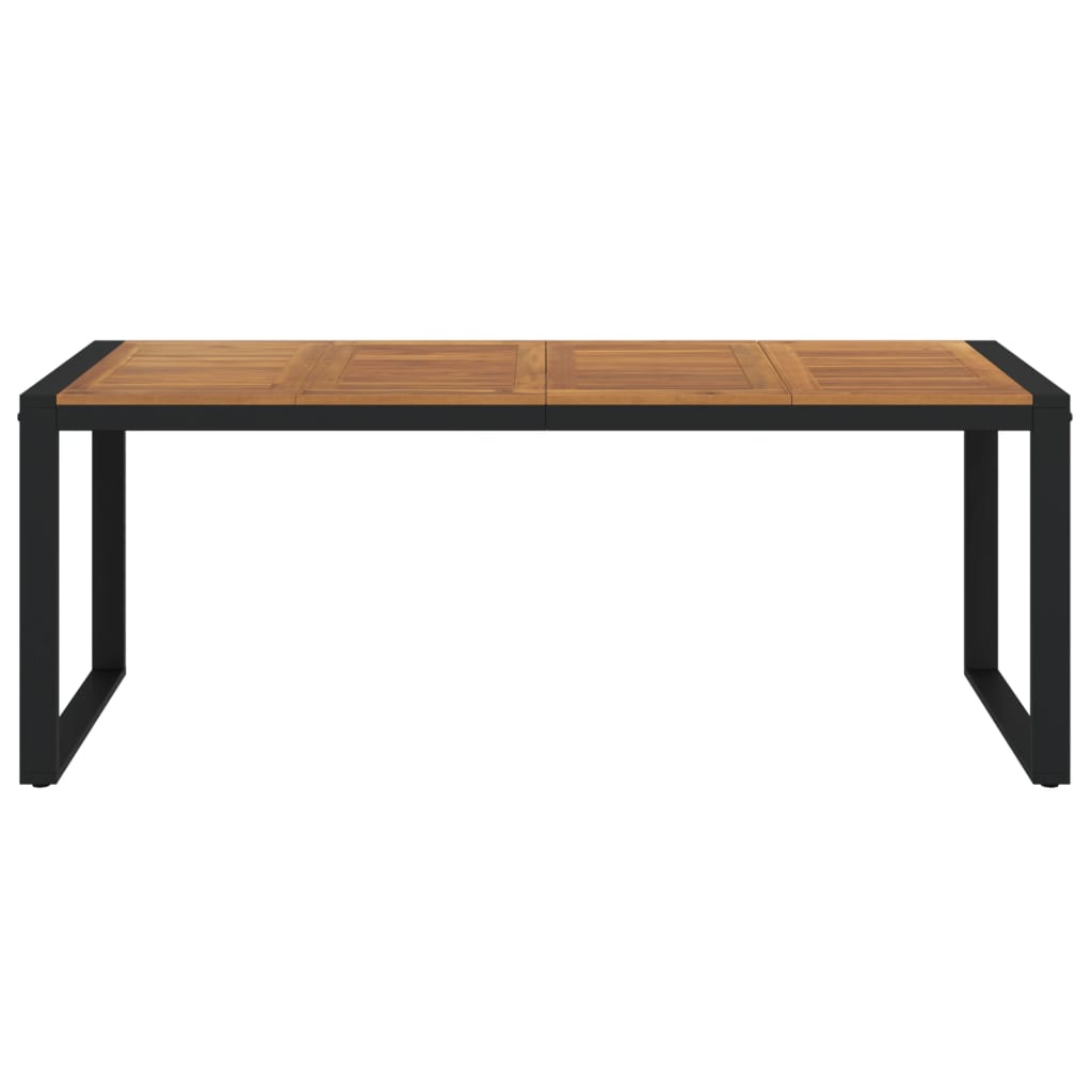 Hagebord med U-ben 200x90x75 cm heltre akasie