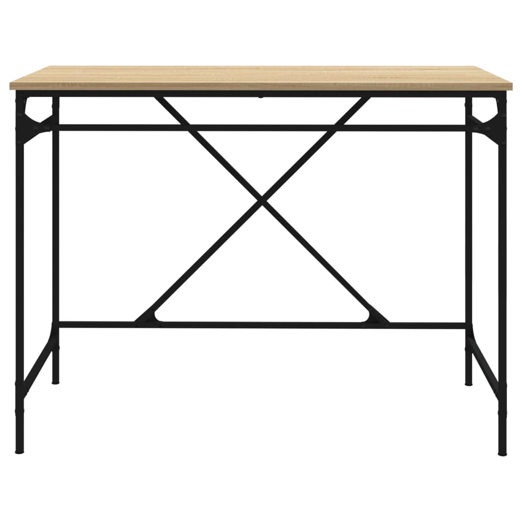 Skrivebord sonoma eik 100x50x75 cm konstruert tre og jern