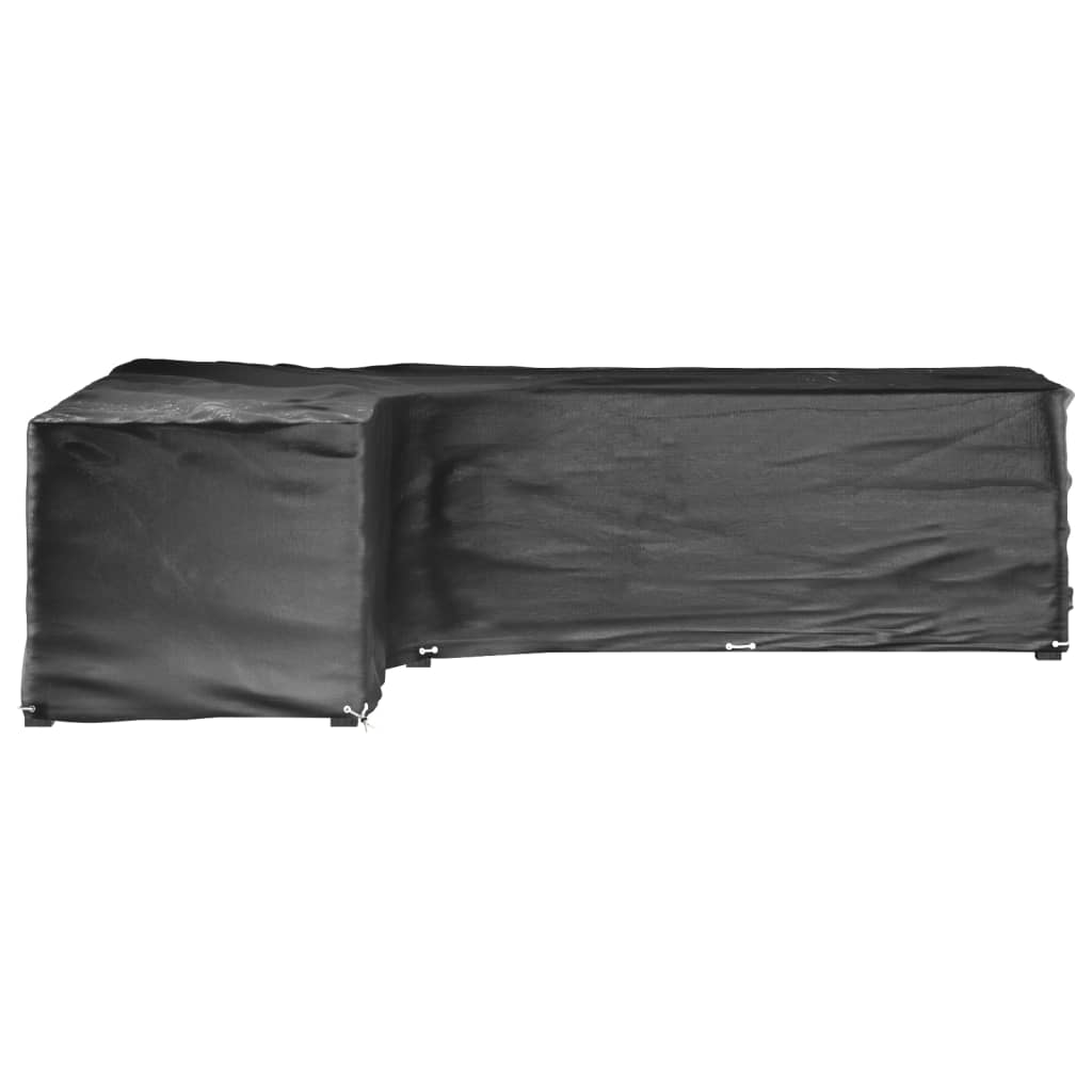 L-formet hagemøbeltrekk 2 stk 18 maljer 220x285x80 cm