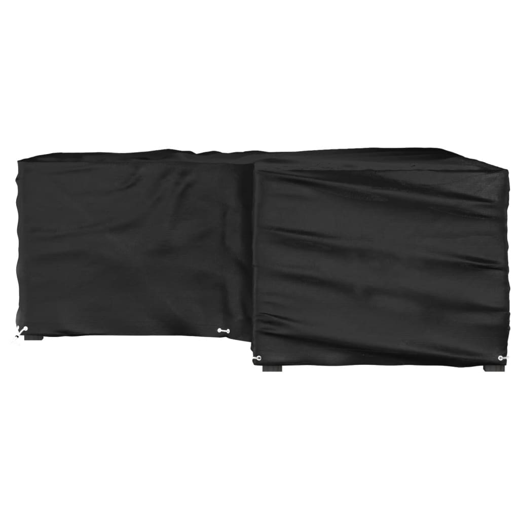 L-formet hagemøbeltrekk 12 maljer 185x185x70 cm