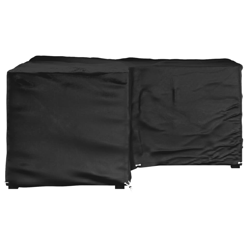 L-formet hagemøbeltrekk 12 maljer 185x185x90 cm