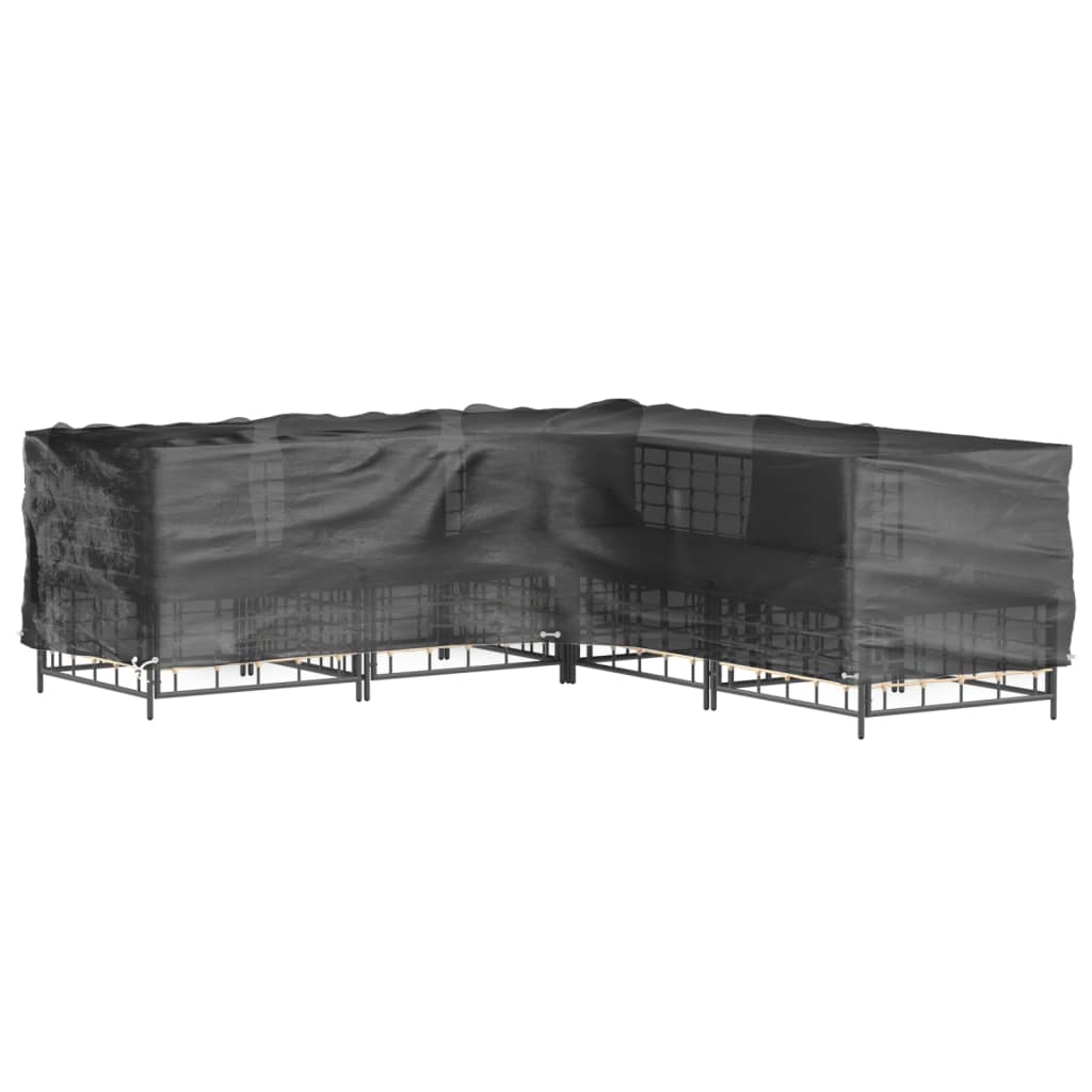 L-formet hagemøbeltrekk 16 maljer 285x285x90 cm