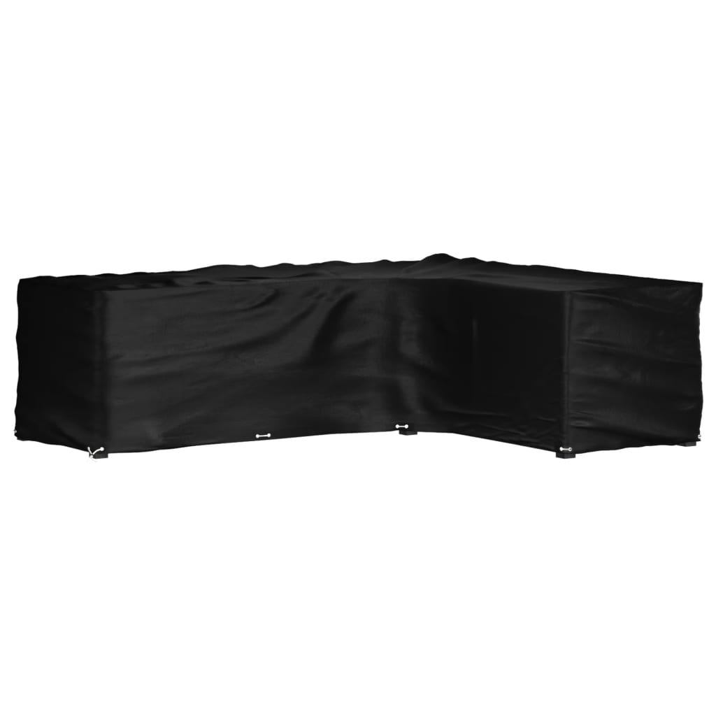 L-formet hagemøbeltrekk 16 maljer 260x210x80 cm