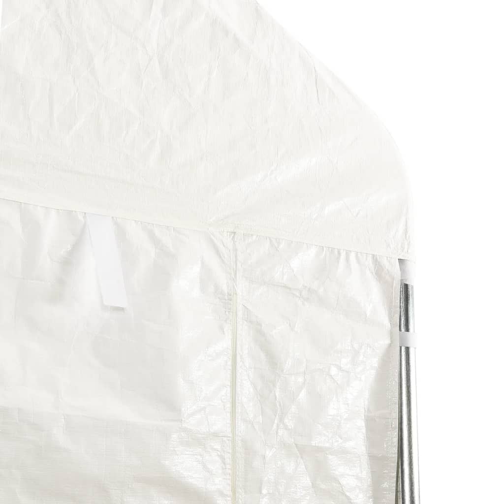 Paviljong med tak hvit 20,07x5,88x3,75 m polyetylen