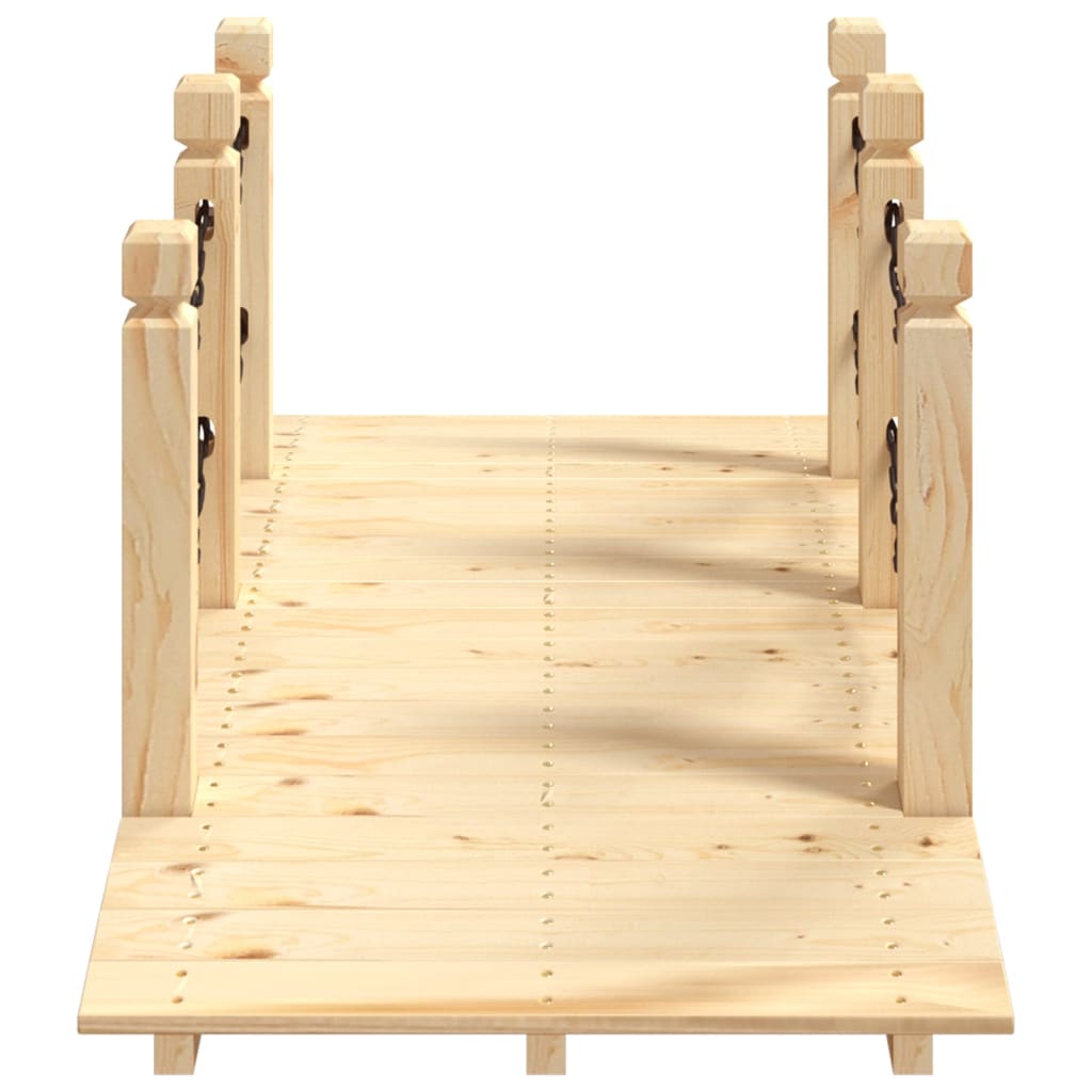Hagebro med kjettingrekkverk 150x67x56 cm heltre gran