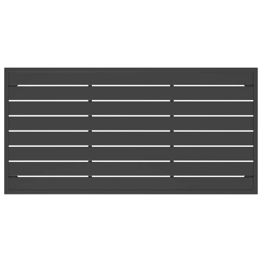 Utendørs salongbord antrasitt 110x55x35cm stål