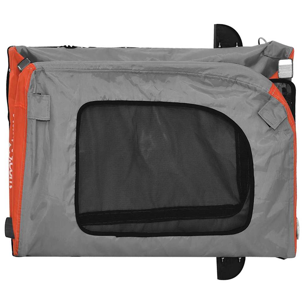 Sykkelvogn for kjæledyr Oransje og grå 124 x 53 x 53 cm