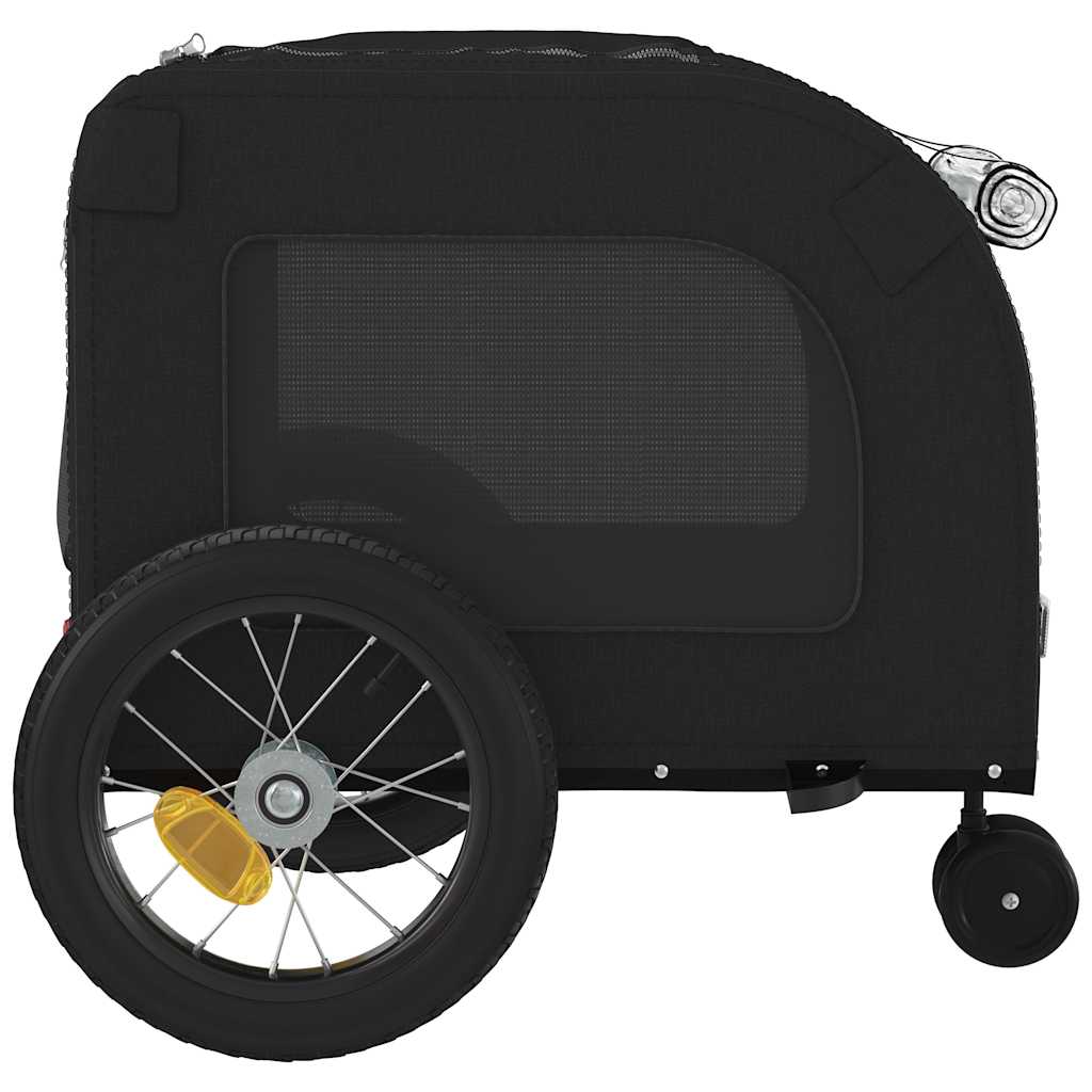 Sykkelvogn for kjæledyr med lagring Svart 124.5 x 63.5 x 53 cm