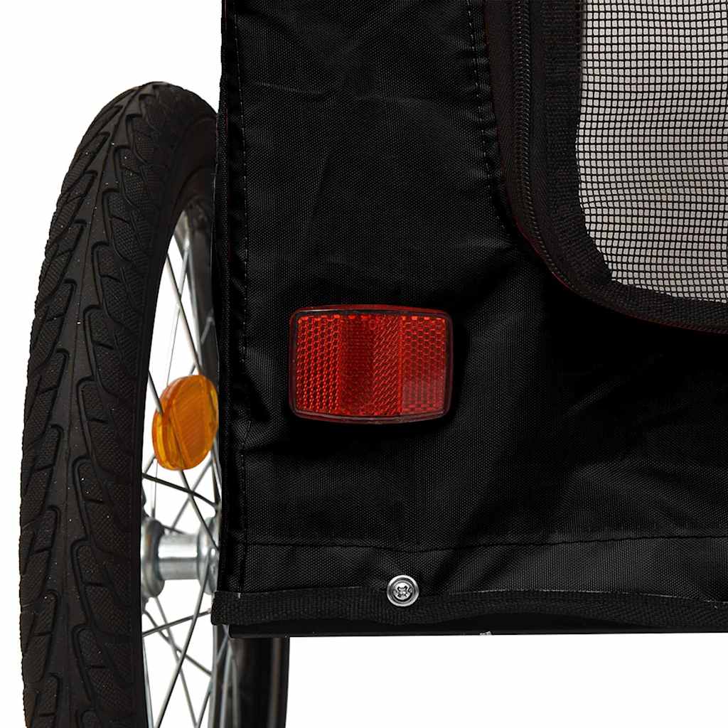Sykkelvogn for kjæledyr med lagring Svart 124.5 x 63.5 x 53 cm