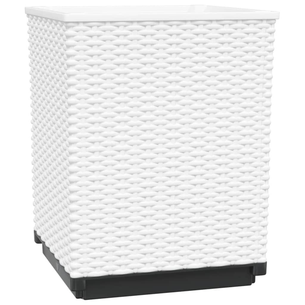 Plantekasser 4 stk hvit 30x30x37 cm polypropylen