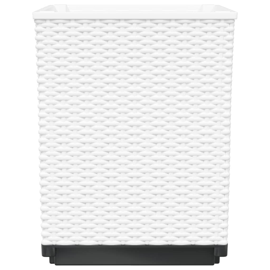 Plantekasser 4 stk hvit 30x30x37 cm polypropylen