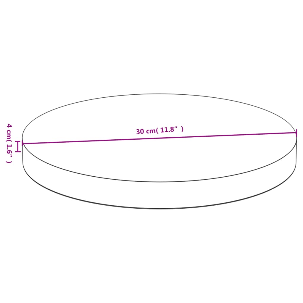 Bordplate Ø30x4 cm bambus