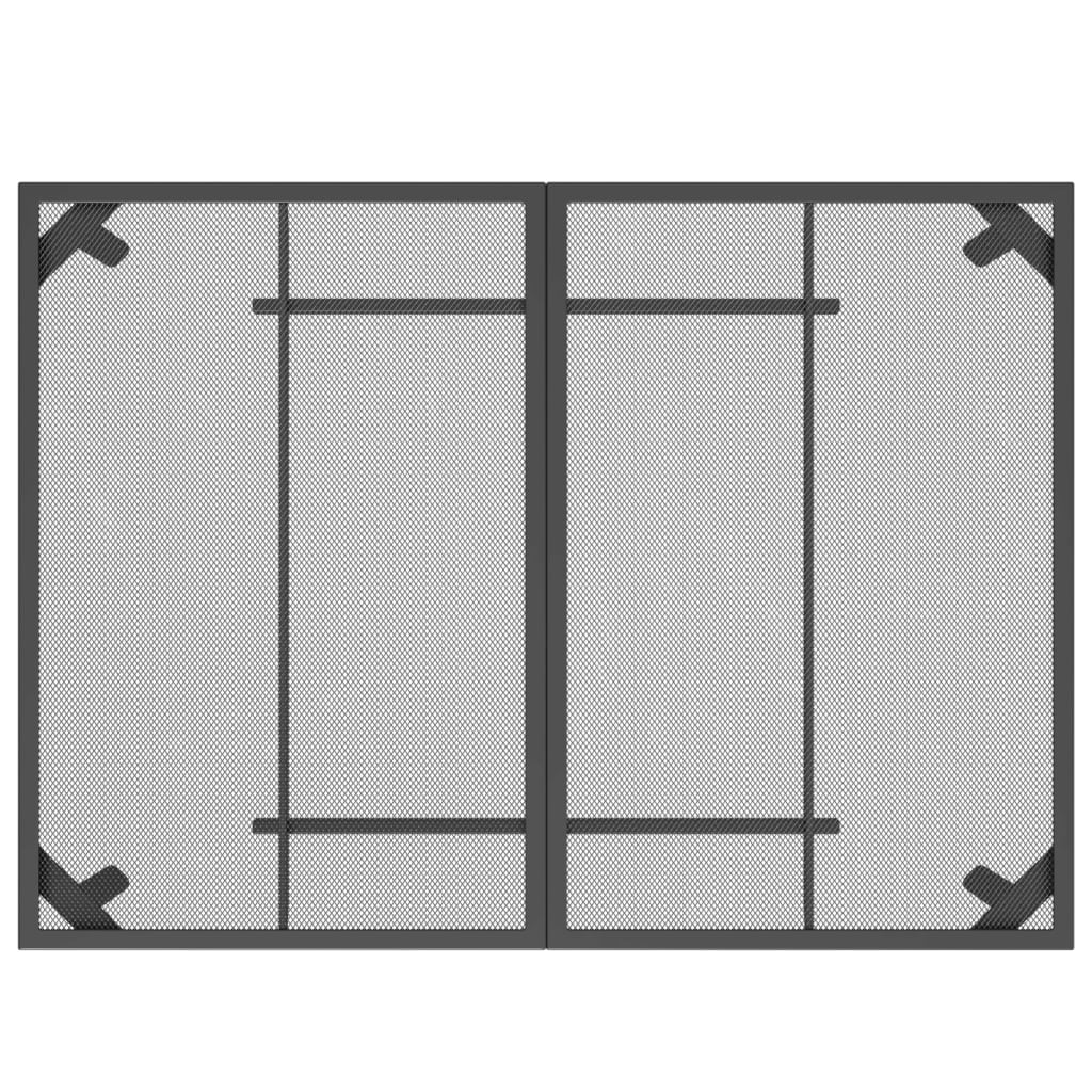 Hagebord antrasitt 110x80x72 cm stål netting