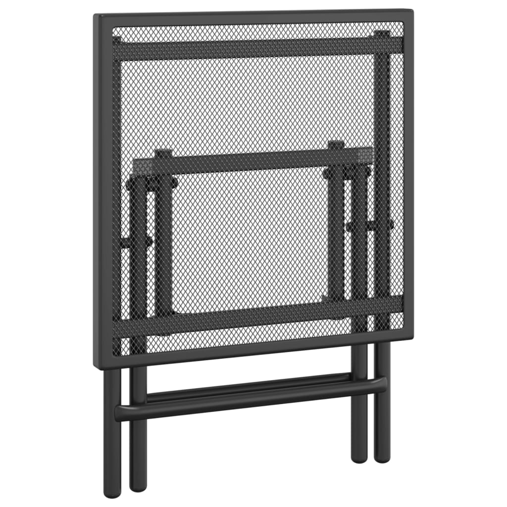 Sammenleggbart hagebord antrasitt 38x38x38 cm stål netting