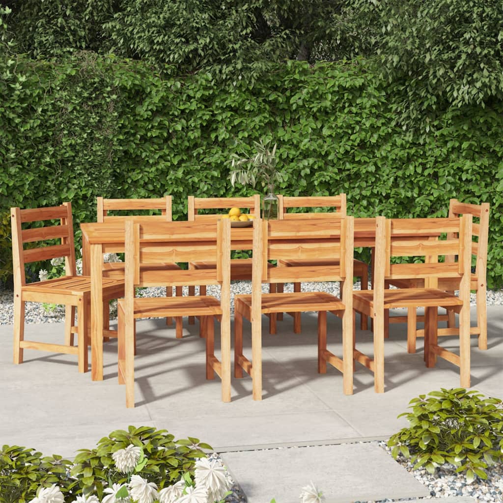 Utendørs spisestue 9 deler heltre teak