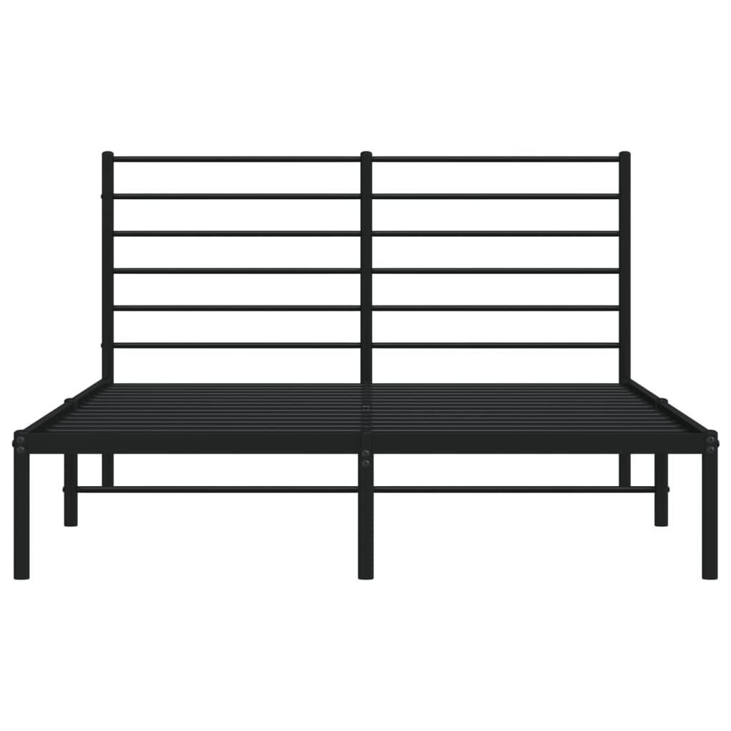 Sengeramme i metall med hodegavl svart 135x190 cm