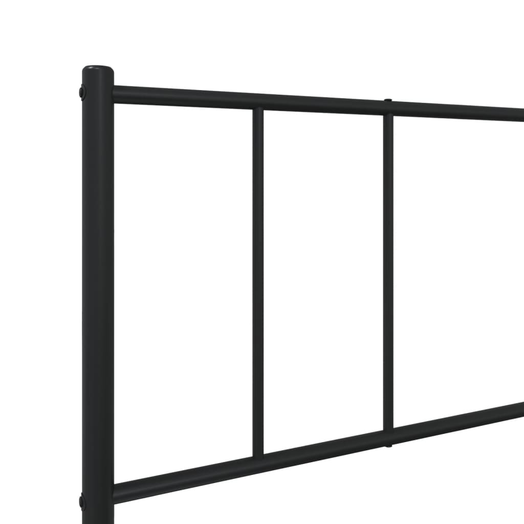 Sengeramme i metall med hodegavl svart 75x190 cm