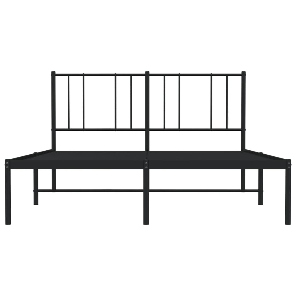 Sengeramme i metall med hodegavl svart 120x190 cm