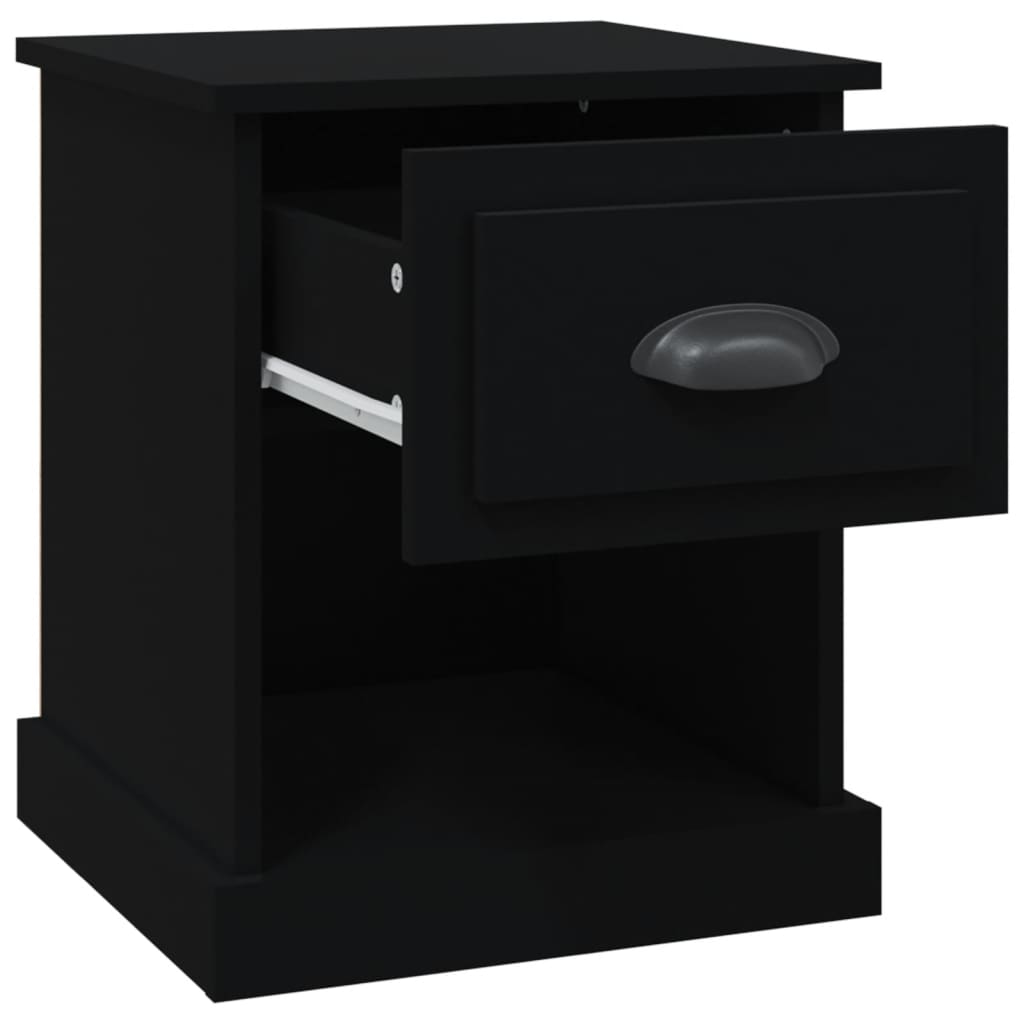 Nattbord svart 39x39x47,5 cm konstruert tre