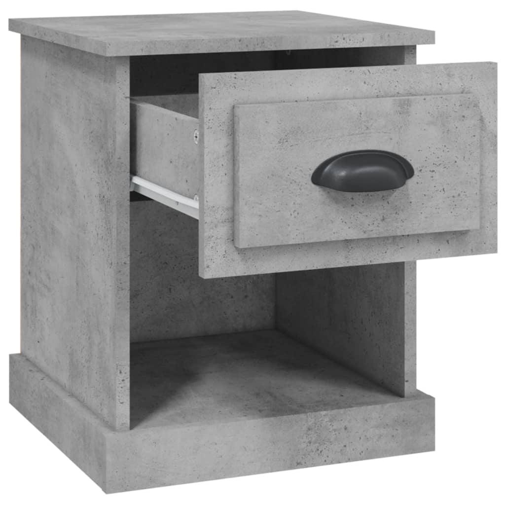 Nattbord 2 stk betonggrå 39x39x47,5 cm konstruert tre