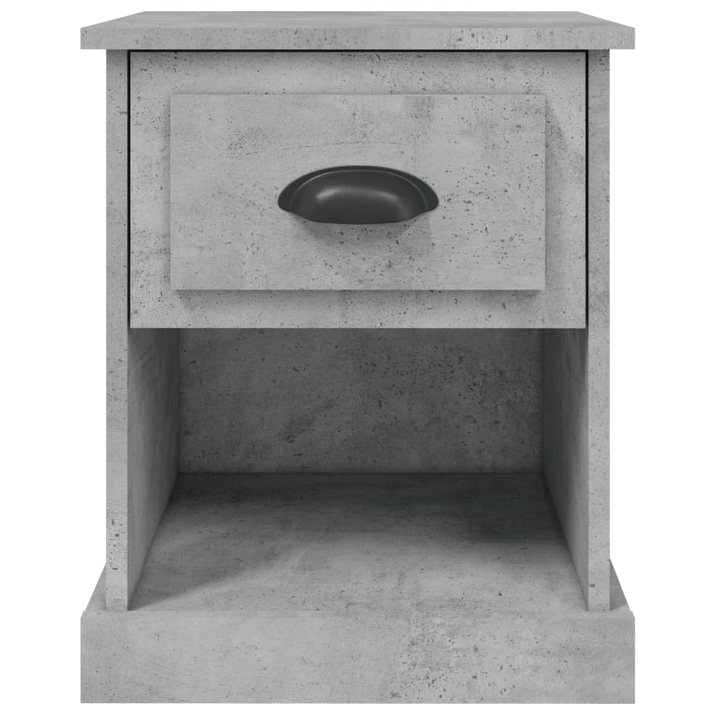 Nattbord 2 stk betonggrå 39x39x47,5 cm konstruert tre