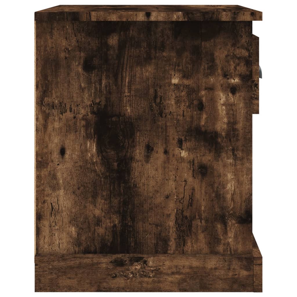 Nattbord 2 stk røkt eik 39x39x47,5 cm konstruert tre