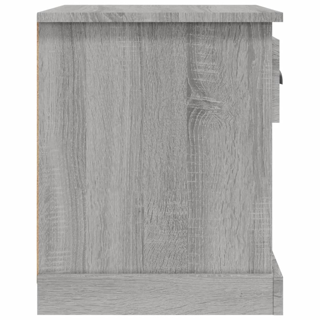 Nattbord 2 stk grå sonoma 39x39x47,5 cm konstruert tre