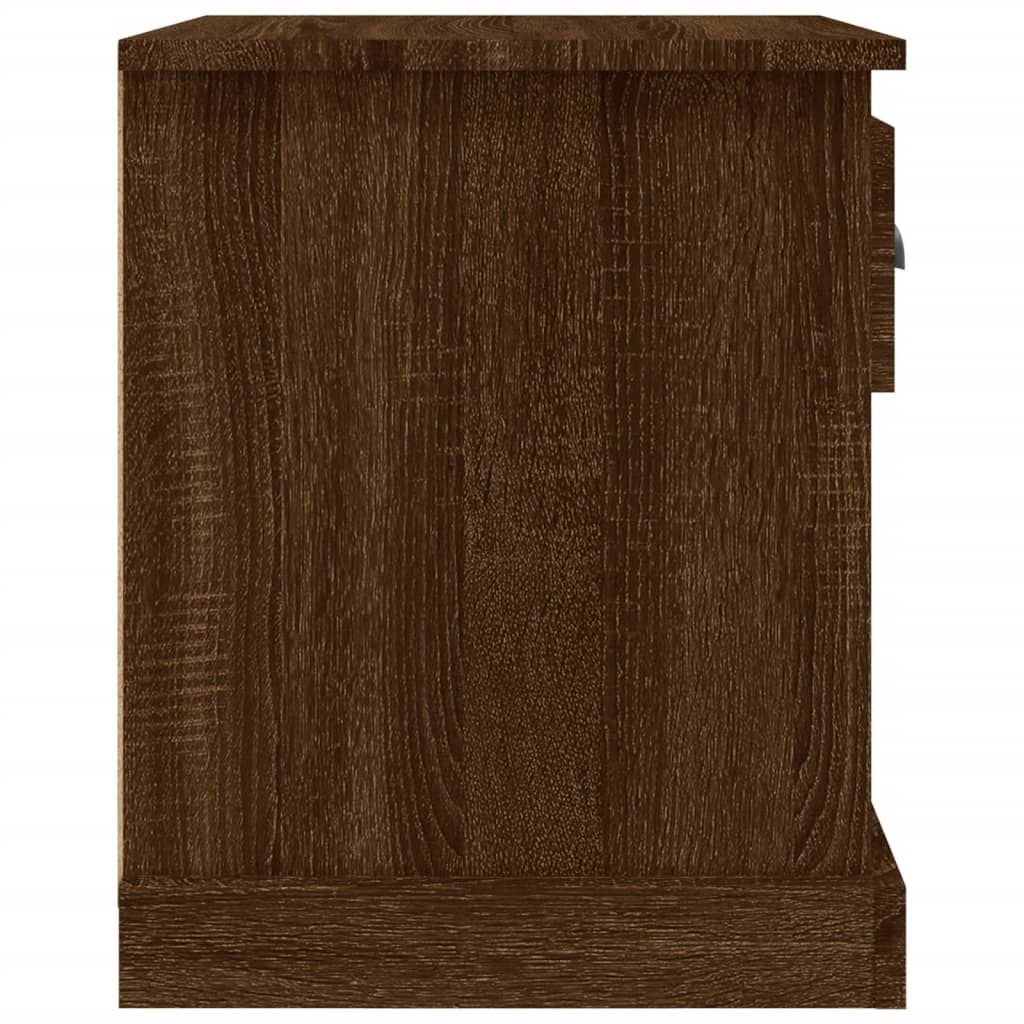 Nattbord 2 stk brun eik 39x39x47,5 cm konstruert tre