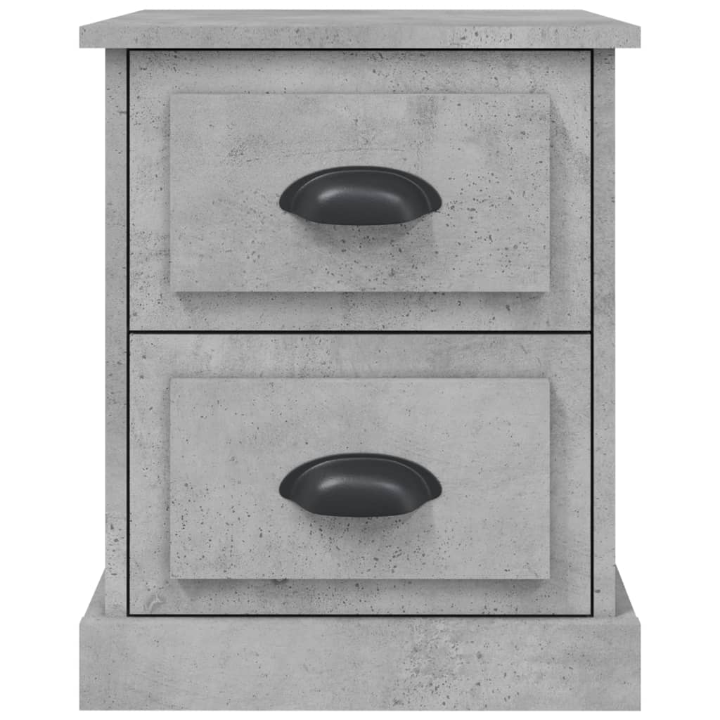 Nattbord 2 stk betonggrå 39x39x47,5 cm konstruert tre