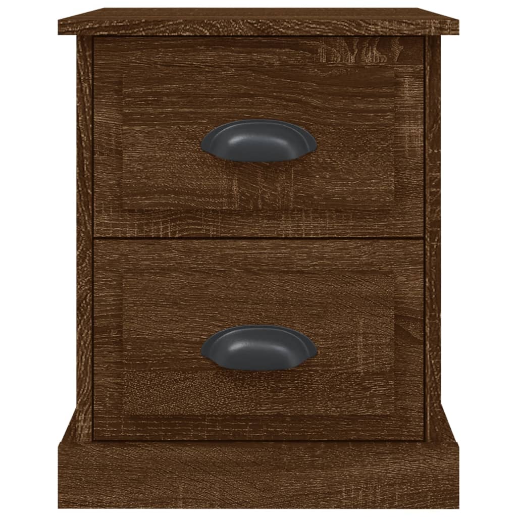 Nattbord 2 stk brun eik 39x39x47,5 cm konstruert tre