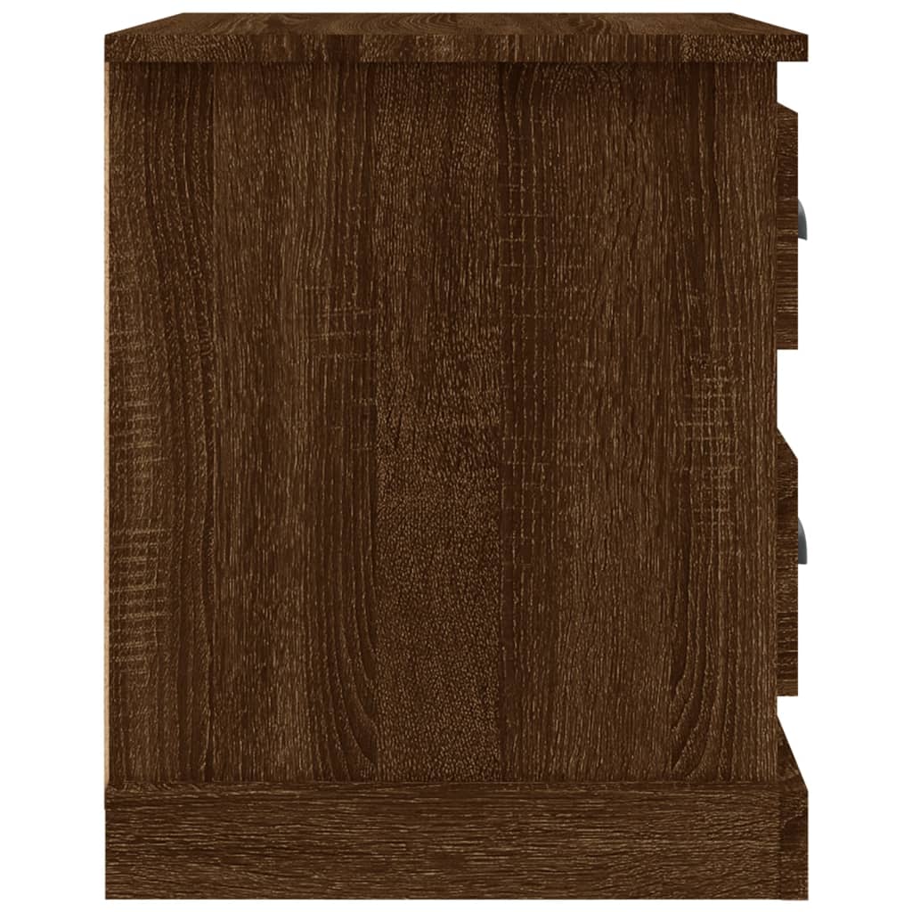 Nattbord 2 stk brun eik 39x39x47,5 cm konstruert tre